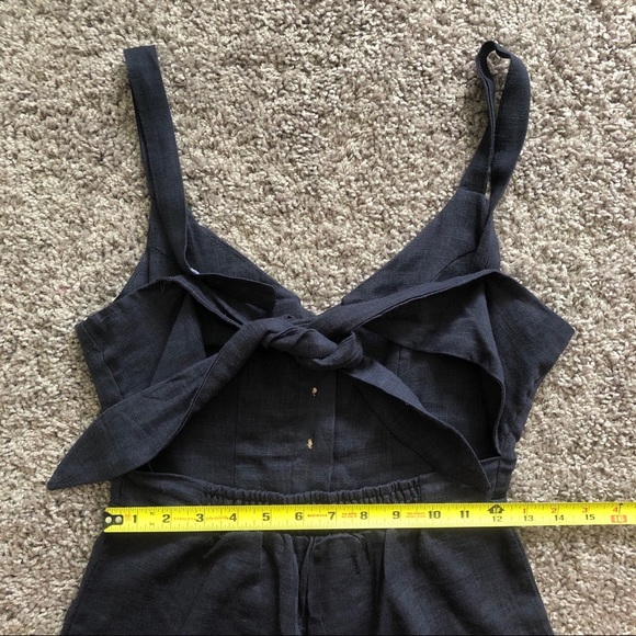 Pacsun Navy Blue Linen Romper - Picture 7 of 8